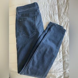 MOTHER Denim High Waisted Vamp Jeans Slightly Sinful Dark Wash Sz 28